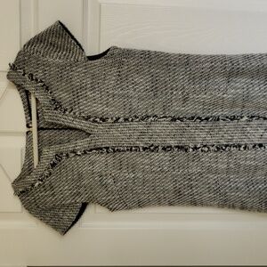 Karl Lagerfeld Monochrome Knit Pattern Dress